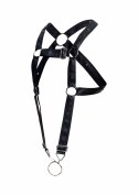 DNGEON Cross Cockring Harness Black