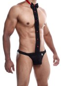 MOB Tuxedo Lace Thong Black