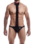 MOB Tuxedo Lace Thong Black