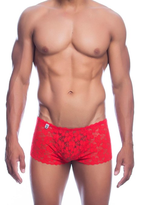 Rose Lace Boy Short Red