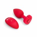 Zdalnie sterowany plug analny - B-Vibe Vibrating Heart Plug M/L Red