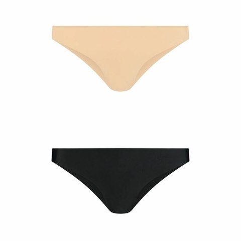 Niewidzialne stringi - Bye Bra Invisible Brazilian Nude + Black S