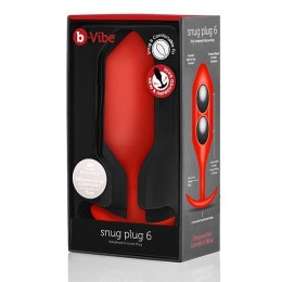 Plug analny - B-Vibe Snug Plug 6 Red