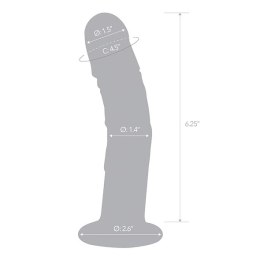 Szklane dildo - Glas Curved Realistic with Veins