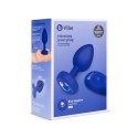 Zdalnie sterowany plug analny - B-Vibe Vibrating Jewel Plug L/XL Navy