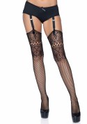 Fishnet backseam stockings Black