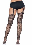 Fishnet backseam stockings Black