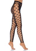 Footless Crotchless Tights Black