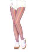 Lurex rainbow fishnet tights Pink