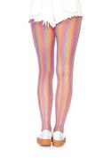 Lurex rainbow fishnet tights Pink