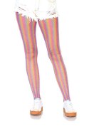 Lurex rainbow fishnet tights Pink