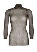 Lurex sleeved fishnet dress Gold