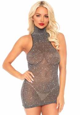 Lurex spandex mini dress Silver