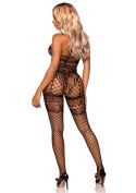 Net halter bodystocking Black