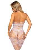 Net halter bodystocking White