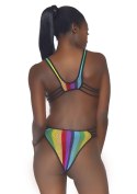 Rainbow fishnet bodysuit Multicolor