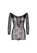 Seamless lace romper Black