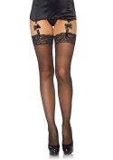 Stockings Rhinestone backseam Black