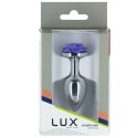 Plug analny - Lux Active Metal Butt Plug Purple Rose