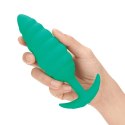 Plug analny wibrujący - B-Vibe Texture Plug Twist Green