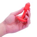 Plug analny wibrujący - B-Vibe Vibrating Snug Plug 1 Orange