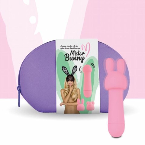 Wibrator - FeelzToys Mister Bunny with 2 Caps Pink