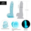 Dildo - Addiction Luke Dong 19 cm Glow in the Dark Blue