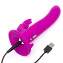 Strap-on z penisem - Happy Rabbit Vibrating Strap-On Harness Set Purple