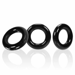 Trzypak pierścieni - Oxballs Willy Rings 3-pack Cockrings Black