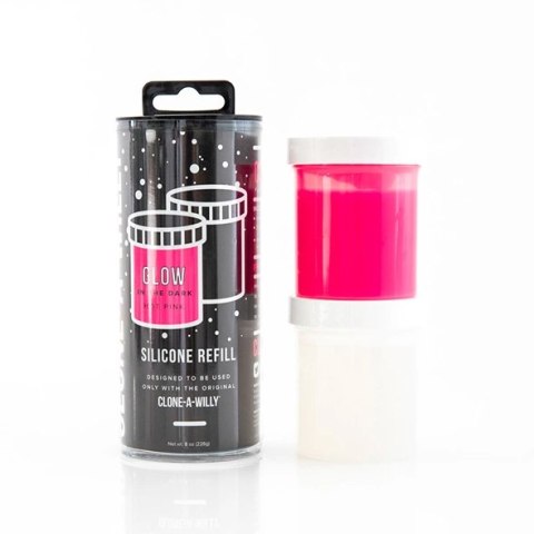 Zestaw uzupełniający do klonowania penisa - Clone A Willy Refill Glow in The Dark Hot Pink Silicone