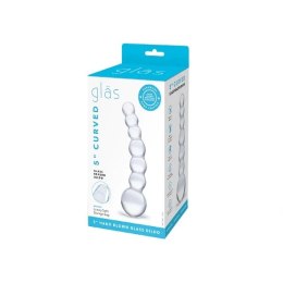 Szklane dildo - Glas Curved Beaded