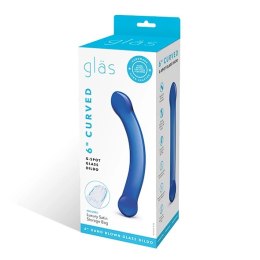 Szklane dildo - Glas Curved G-Spot Blue