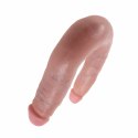 Penis dildo podwójny - King Cock U-Shaped Double Trouble Small Flesh