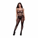 Bodystocking z otwartym krokiem - Baci Racerback Crotchless Bodystocking One Size