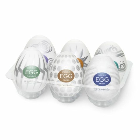 Zestaw sześciu masturbatorów - Tenga Egg 6 Styles Pack Serie 2