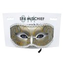 Maska na oczy - S&M Grey Masquerade Mask