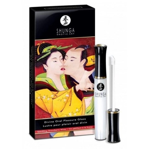 Żel do seksu oralnego - Shunga Divine Oral Pleasure Gloss Sparkling Strawberry Wine 10 ml