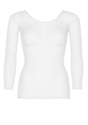 Long Sleeves Fishnet Top White