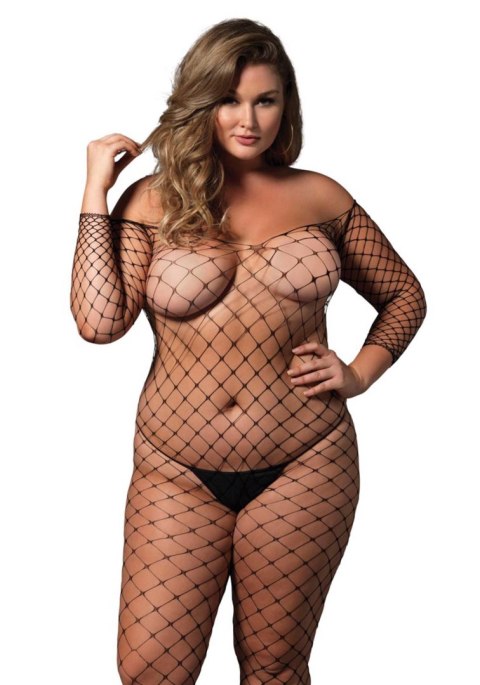 Off The Shoulder Bodystocking Black