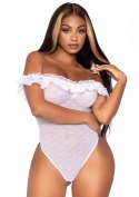 Off the shoulder teddy White