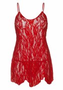 Rose Lace Flair Chemise Red