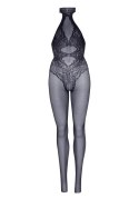 Seamless Halter Bodystocking Black