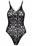 Seamless scroll lace bodysuit Black