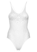 Seamless scroll lace bodysuit White