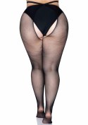 Strappy crotchless tights + Black