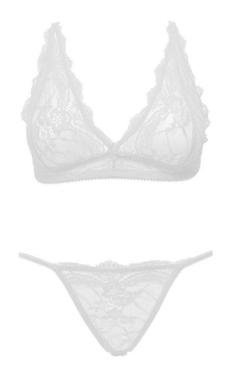 Ouno-Sexy Lingerie Set 2 parts-L/XL-White