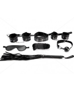 7 Pieces Black Bondage Set