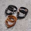 Crave - ICON Cuffs Eleganckie mankiety czarne ze srebrem