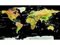 Mapa świata z flagami złota mapa zdrapka