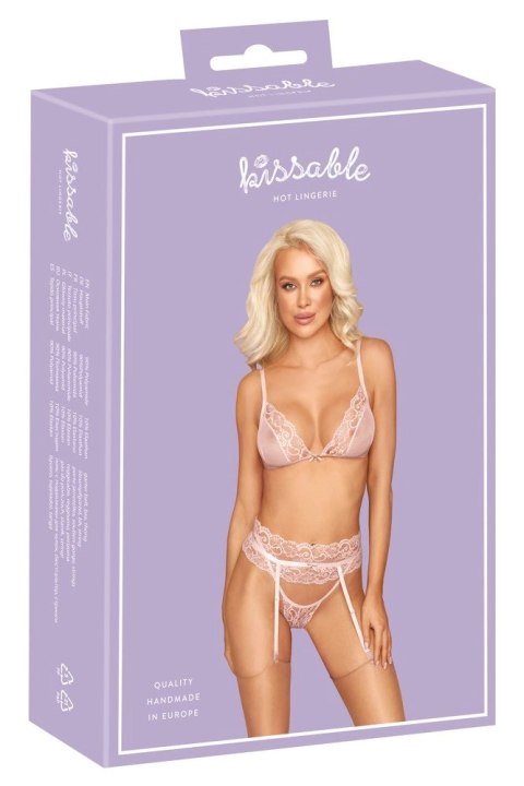 Kissable - Seksowny Koronkowy Różowy Komplecik L/XL